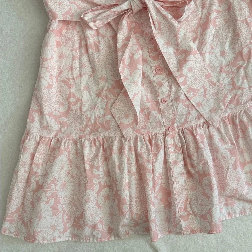 {NWT} Lisa Marie Fernandez x Target | Ruffle Off The Shoulder Floral Print Dress - Picture 4 of 16